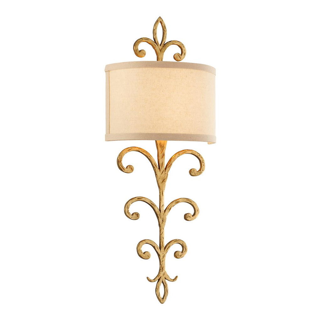 Troy Lighting Crawford CRAWFORD GOLD 11W x 11L x 25.75H Wall Sconce