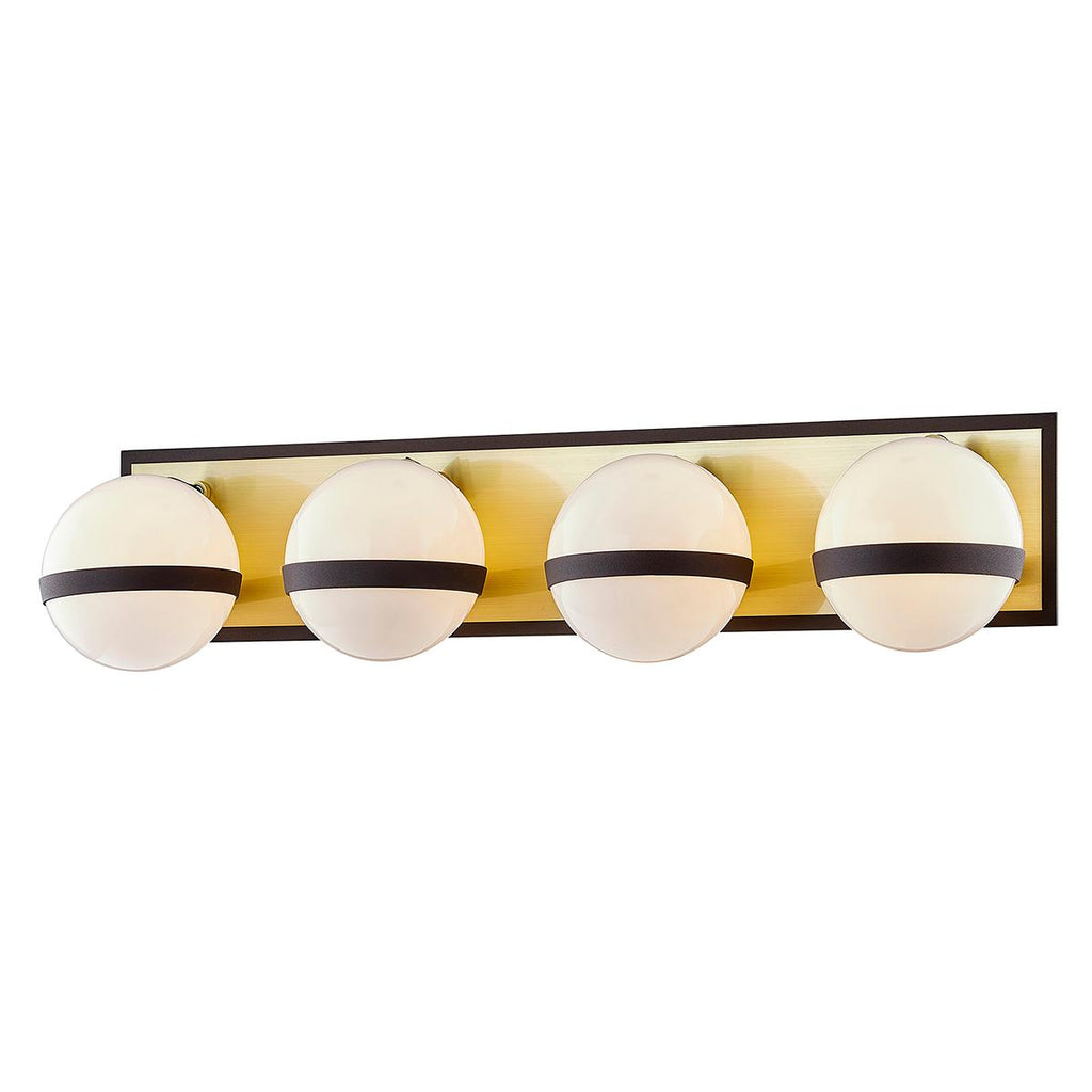 Troy Lighting Ace TEXTURED BRONZE BRUSHED BRASS 27W x 27L x 5.5H Wall Sconce