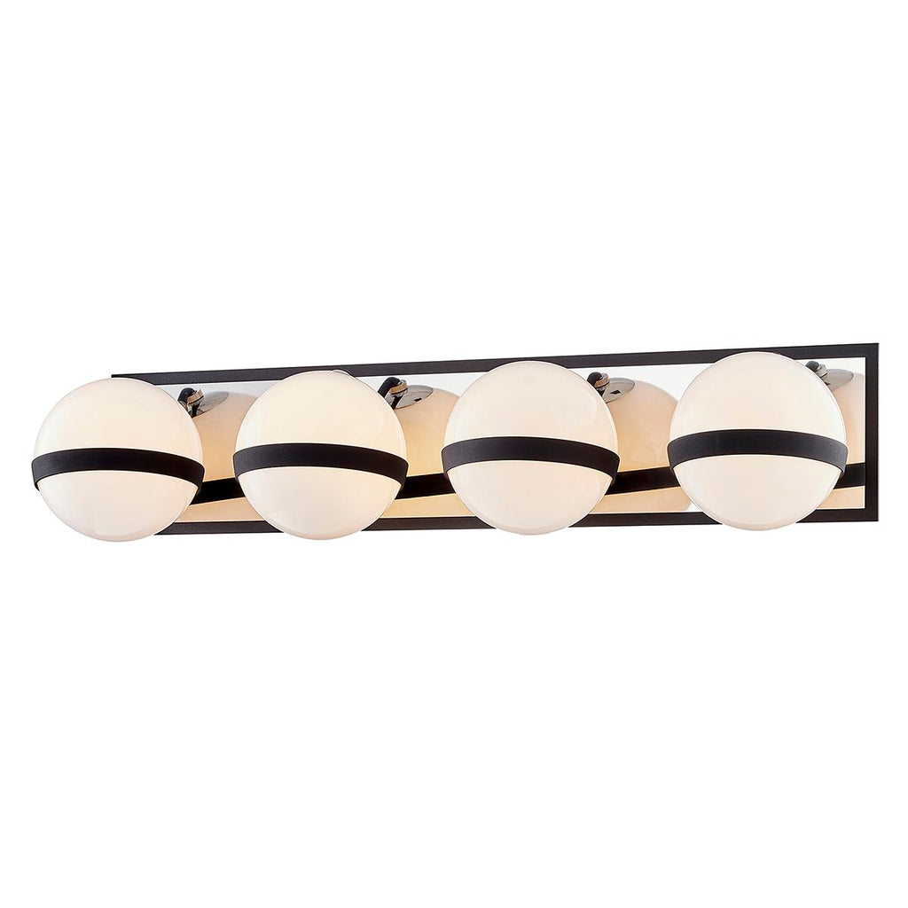 Troy Lighting Ace CARBIDE BLK WITH POLISHED NICKEL ACCENTS 27W x 27L x 5.5H Wall Sconce