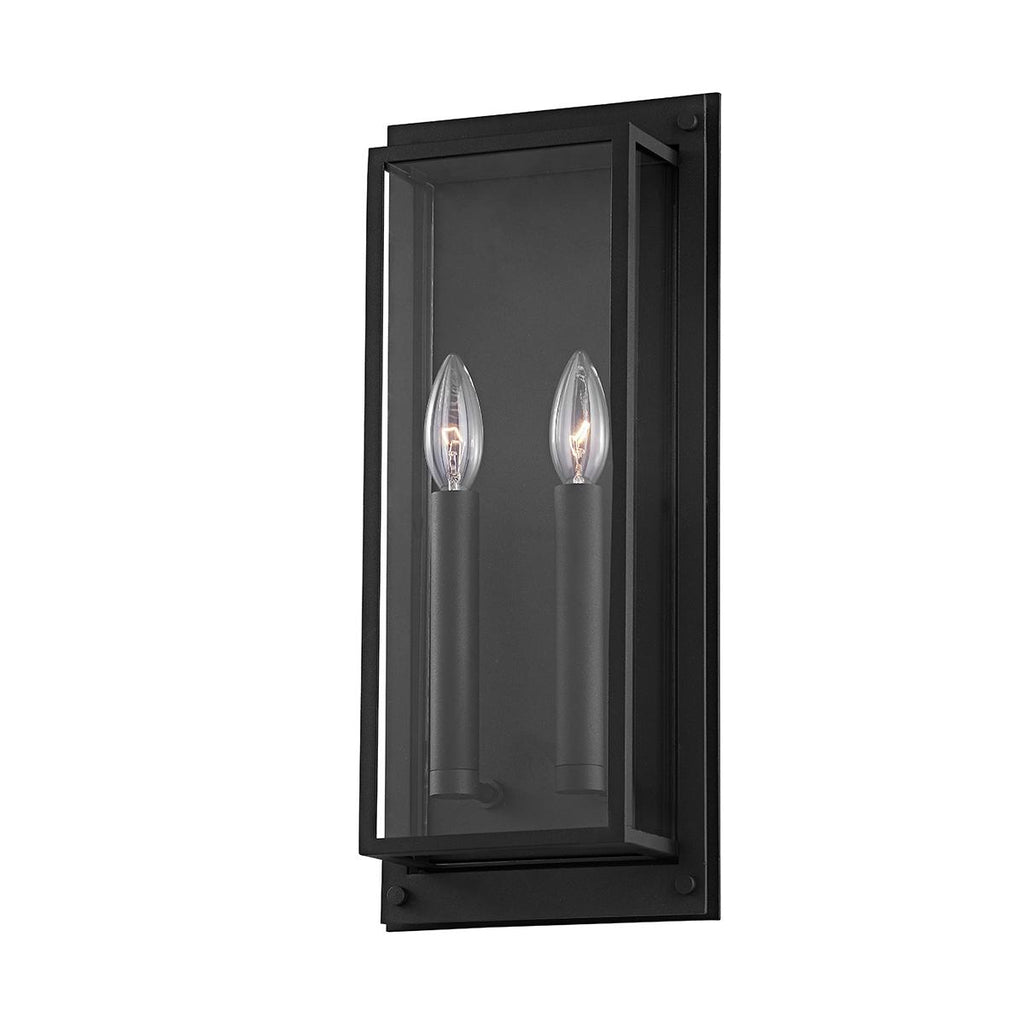 Troy Lighting Winslow TEXTURED BLACK 7.5W x 7.5L x 17.5H Wall Sconce