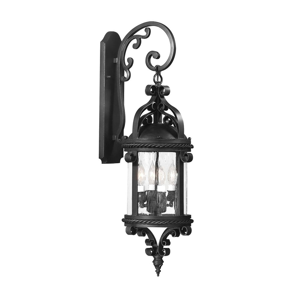 Troy Lighting Pamplona SOFT OFF BLACK 10.25W x 10.25L x 30.25H Wall Sconce