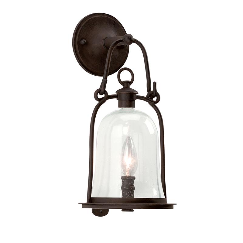 Troy Lighting Owings Mill TEXTURED BLACK 4.75W x 4.75L x 16H Wall Sconce