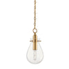 Hudson Valley Lighting Ivy Aged Brass 7.5W X 7.5L X 14.75H Pendant