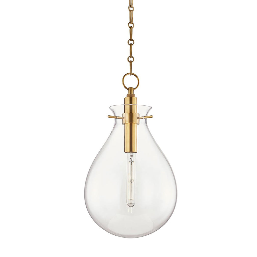 Hudson Valley Lighting Ivy Aged Brass 12.5W x 12.5L x 22.75H Pendant