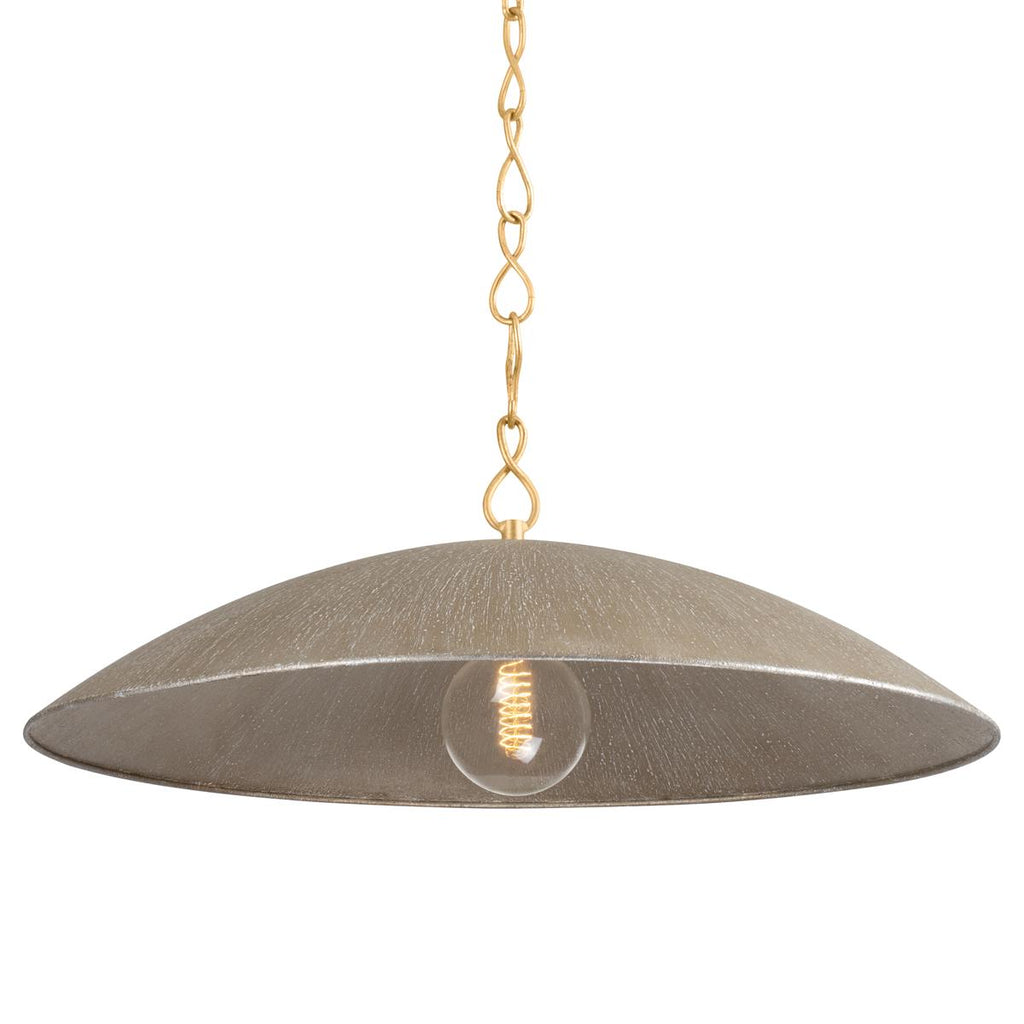 Hudson Valley Lighting EVE Vintage Gold Leaf/ Textured Warm Silver Leaf 32W x 32L x 12.75H Pendant