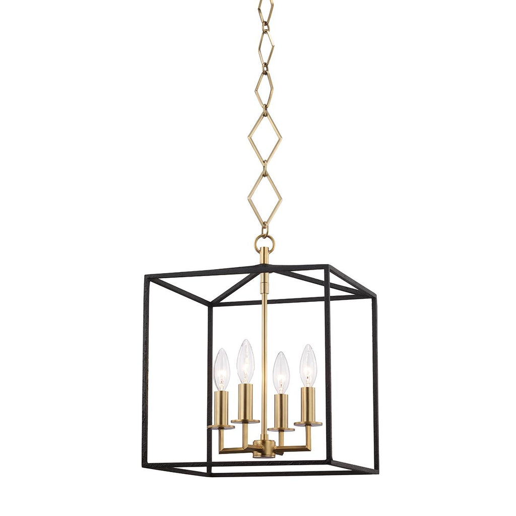 Hudson Valley Lighting Richie Aged Brass/black 13W x 13L x 24.5H Pendant