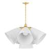 Hudson Valley Lighting Bronson Aged Brass/White Plaster 37.5W X 37.5L X 23.25H Chandelier