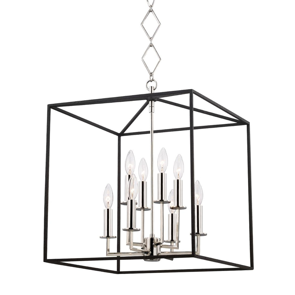 Hudson Valley Lighting Richie Polished Nickel/black 18W x 18L x 32.5H Pendant