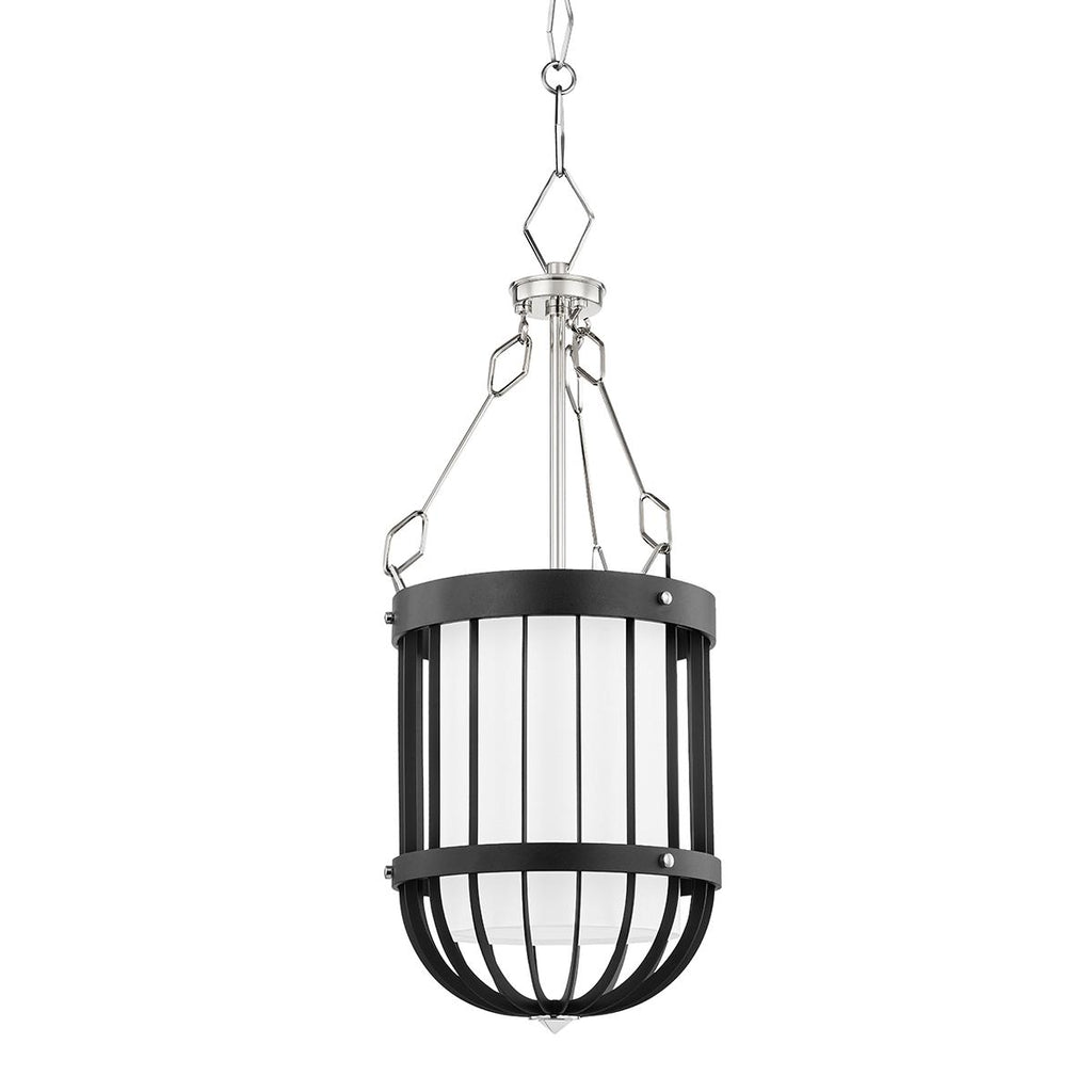 Hudson Valley Lighting Landon Polished Nickel/black 11.5W x 11.5L x 26.75H Pendant