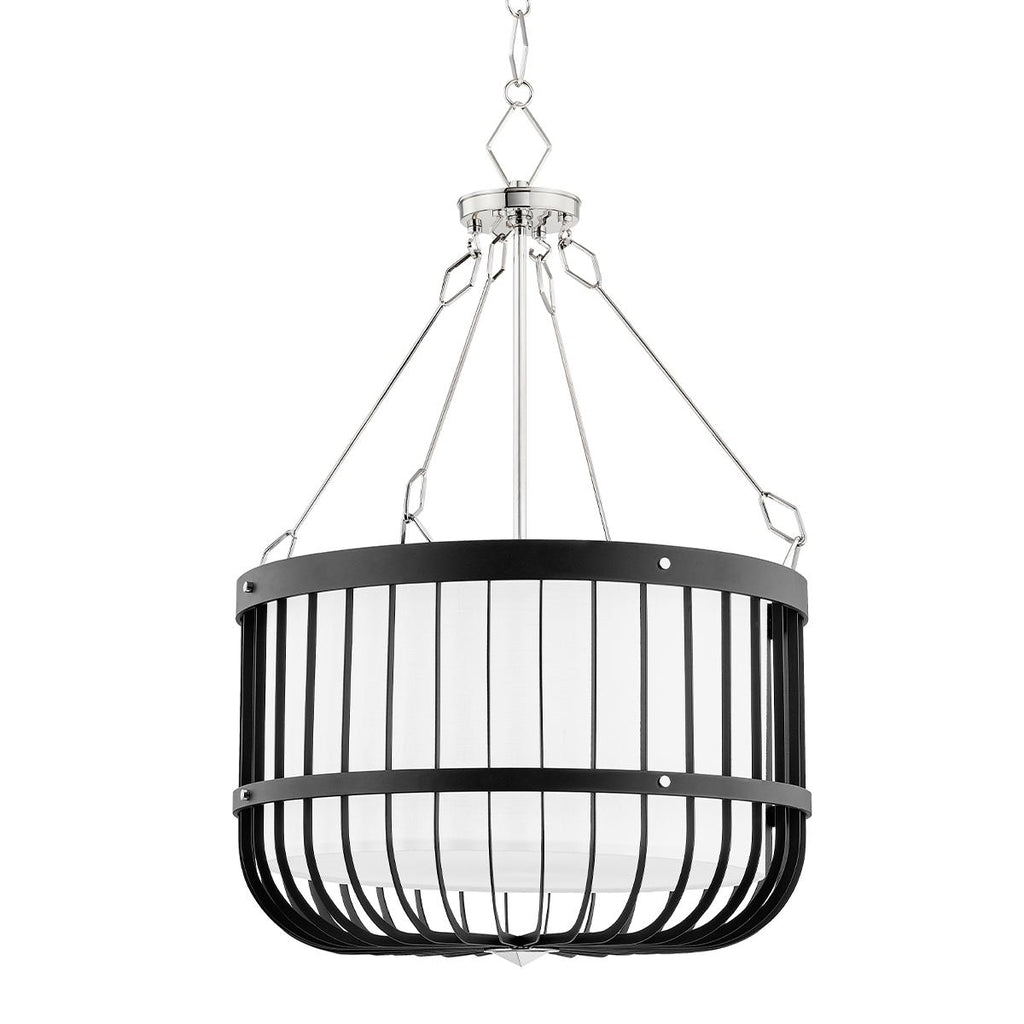 Hudson Valley Lighting Landon Polished Nickel/black 21W x 21L x 32H Pendant