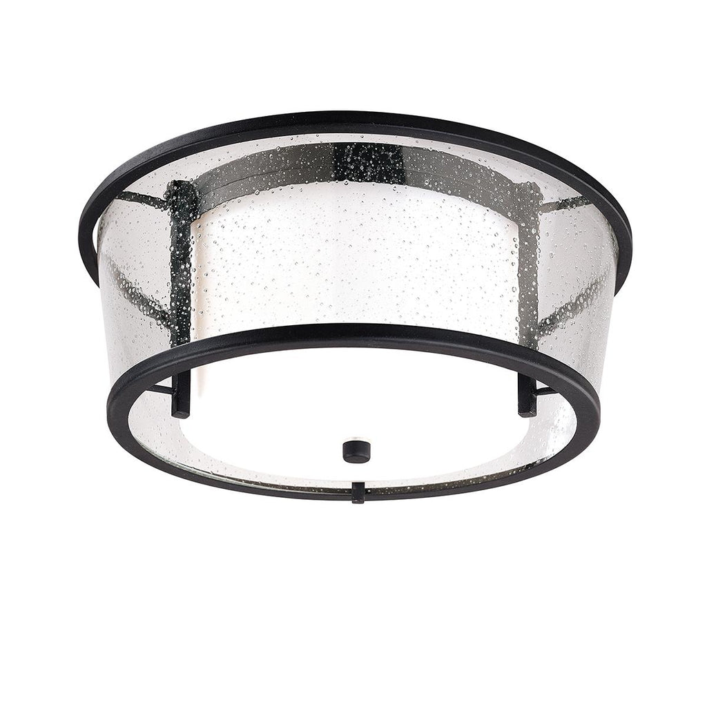 Troy Lighting Bennington TEXTURED BLACK 15W x 15L x 7H Flush Mount