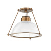 Troy Lighting Glint Patina Brass 15W X 15L X 11H Semi-Flush Mount