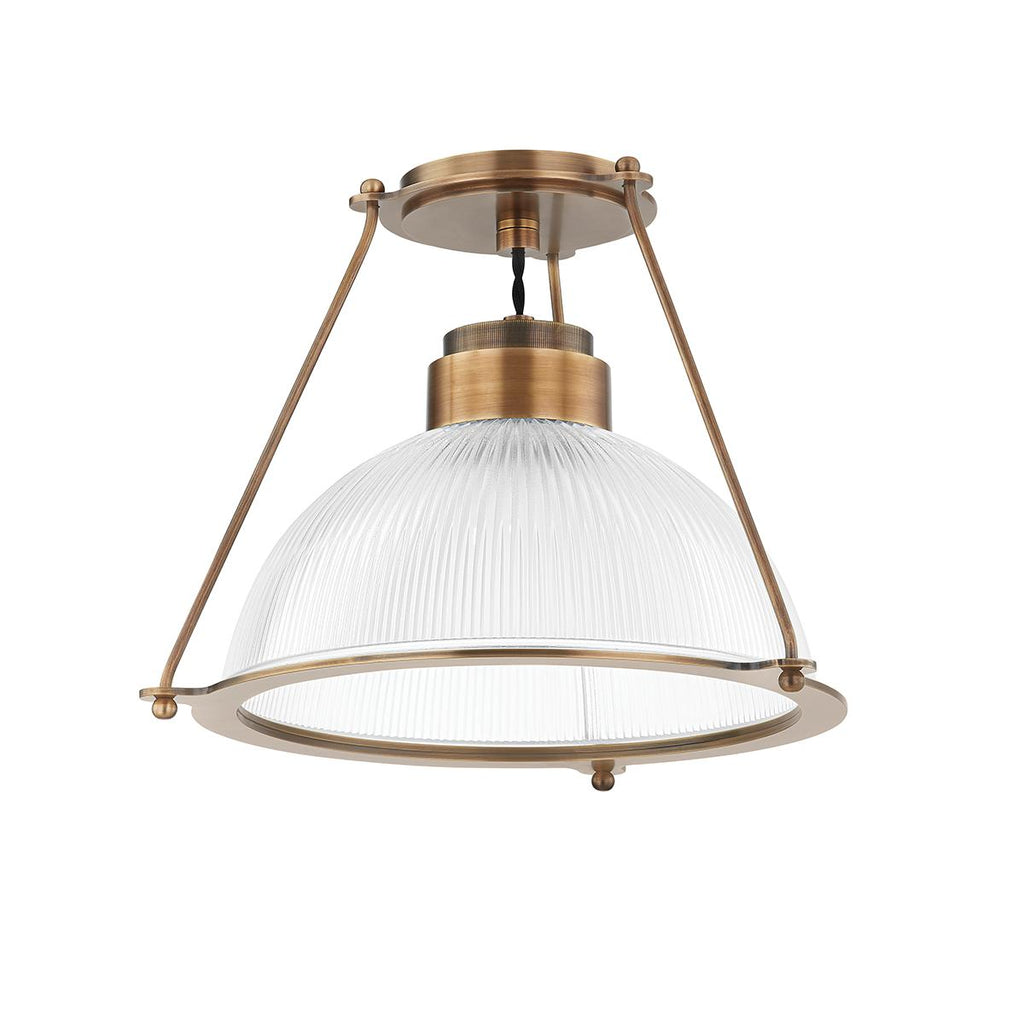 Troy Lighting GLINT PATINA BRASS 15W x 15L x 11H Semi-Flush Mount