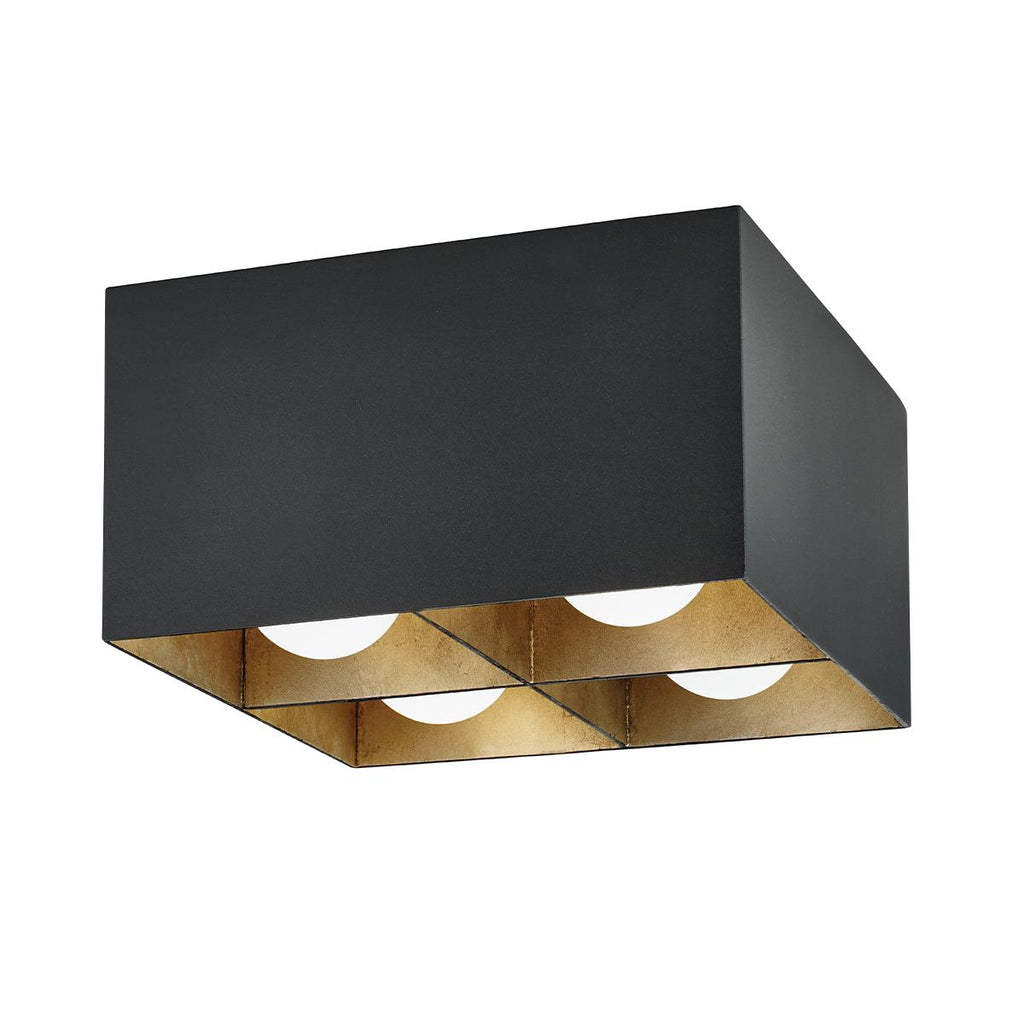 Troy Lighting Felix TEXTURE BLACK/WARM SILVER 12W x 12L x 6.75H Flush Mount