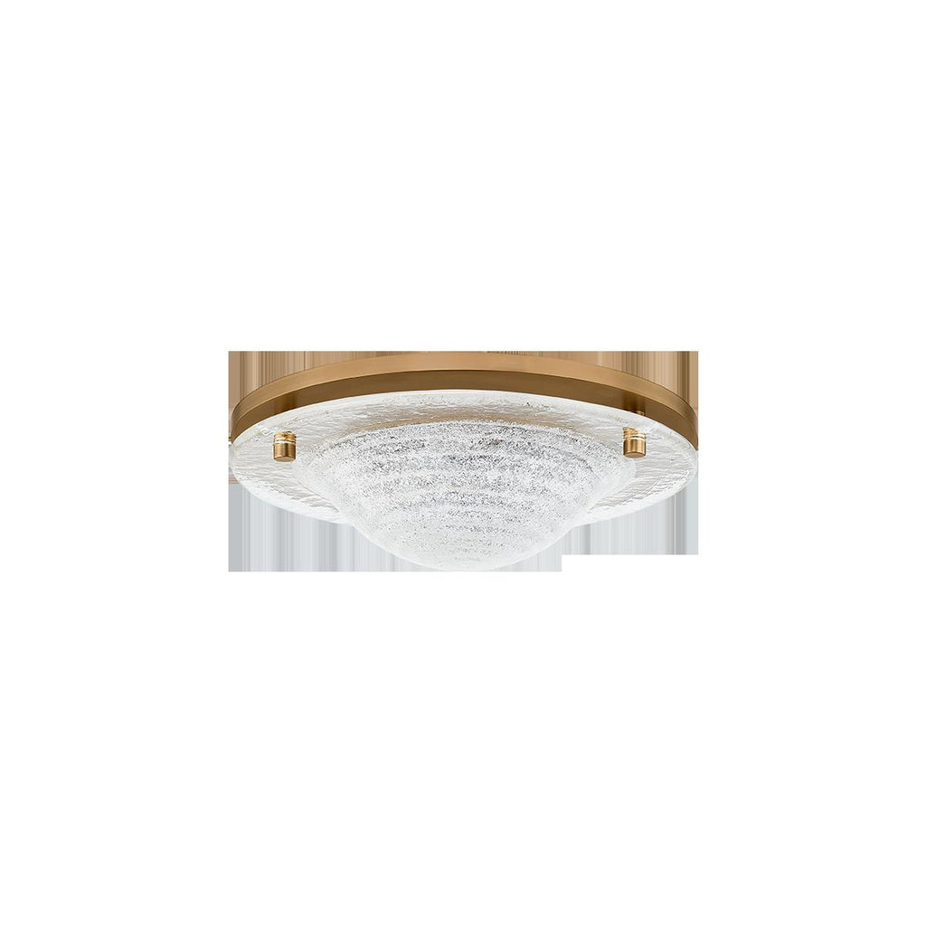 Troy Lighting HALSTON PATINA BRASS 14W x 14L x 4.5H Flush Mount