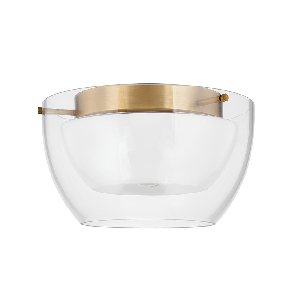 Troy Lighting Dutton PATINA BRASS 14W x 14L x 8H Flush Mount