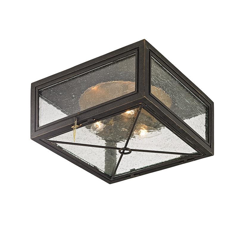 Troy Lighting Randolph VINTAGE BRONZE 13W x 13L x 6.75H Flush Mount