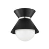 Troy Lighting Scout Soft Black/Polished Nickel 10W X 10L X 10.5H Flush Mount