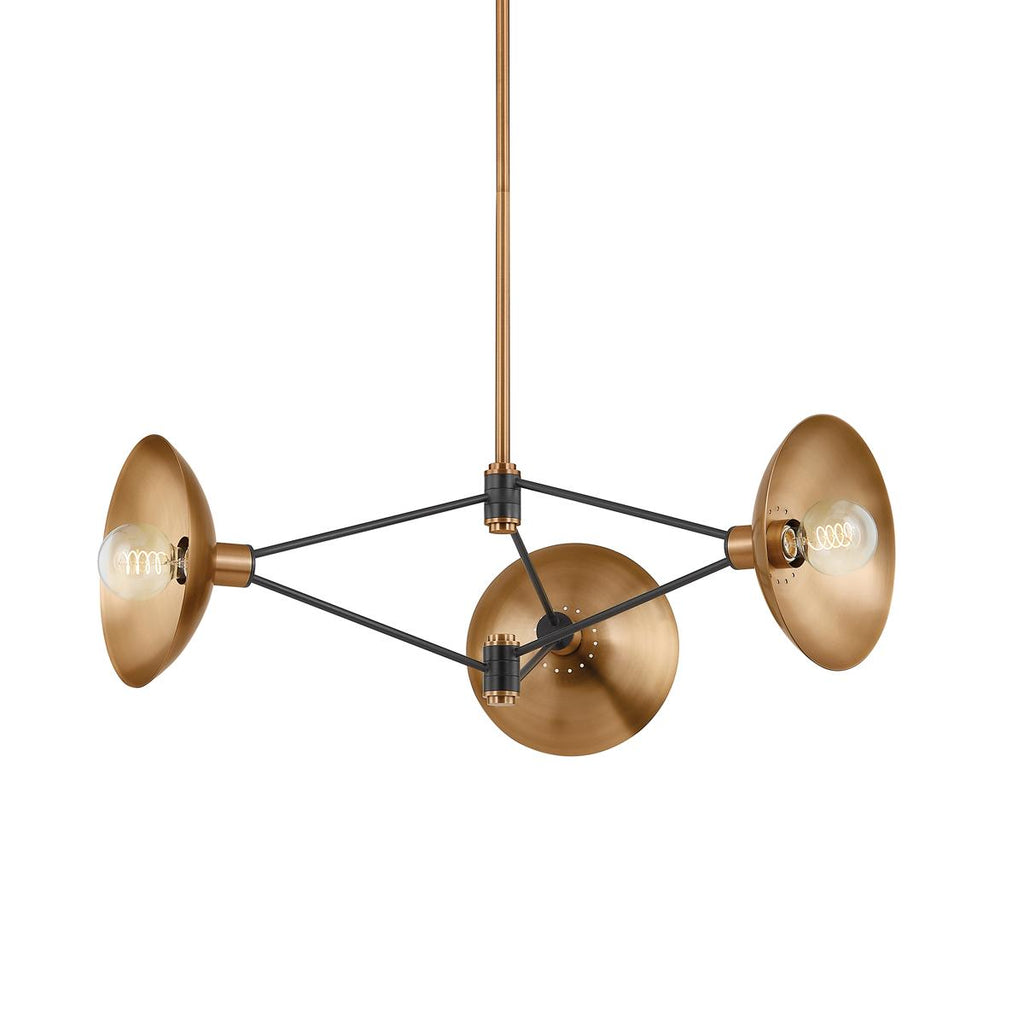 Troy Lighting Axel PATINA BRASS/SOFT BLACK 36W x 36L x 11.5H Chandelier