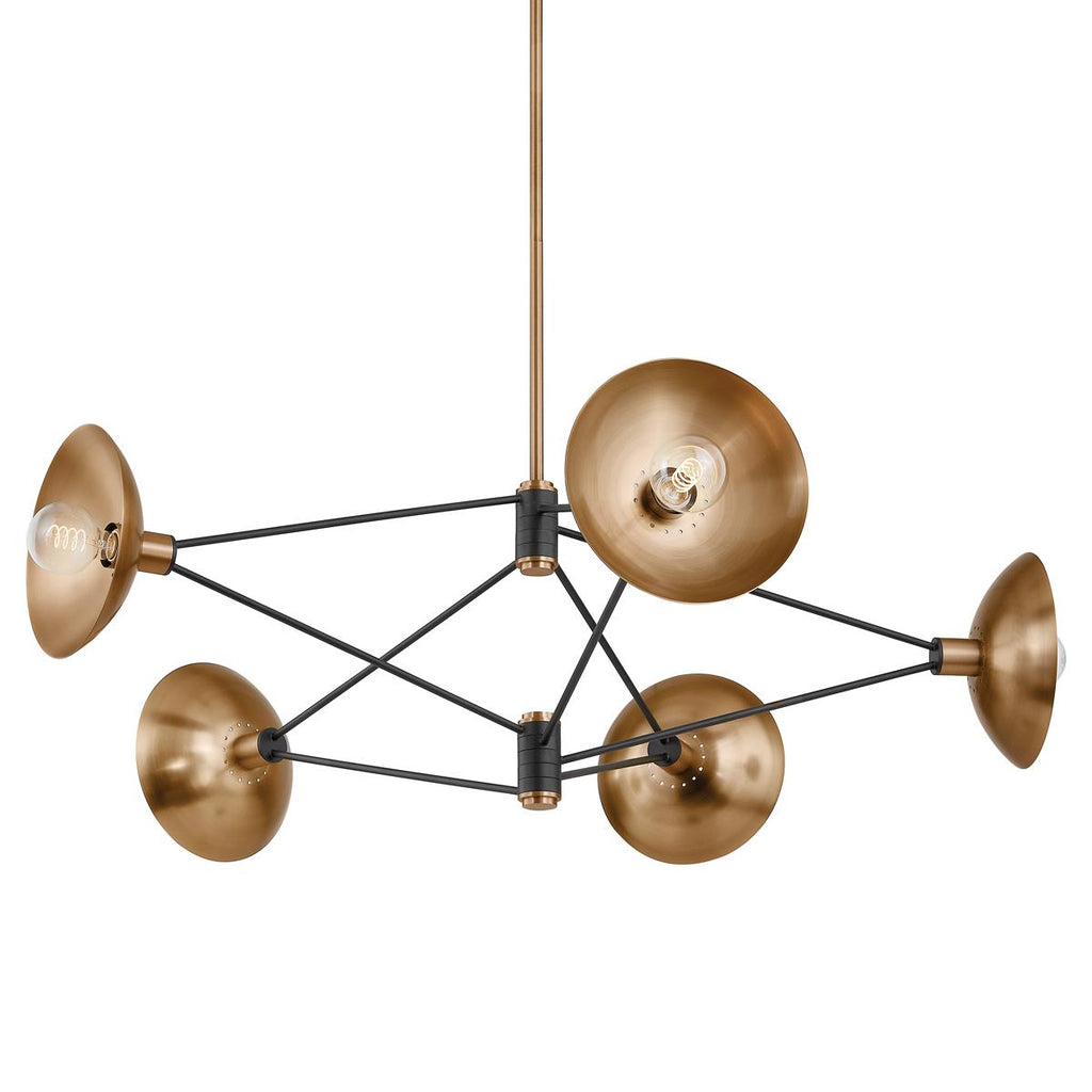 Troy Lighting Axel PATINA BRASS/SOFT BLACK 50W x 50L x 14.5H Chandelier