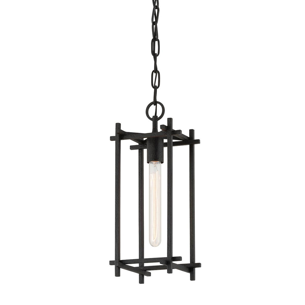 Troy Lighting Huck BLACK IRON 7.25W x 7.25L x 17.5H Pendant