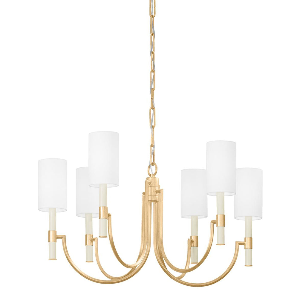 Troy Lighting Gustine Vintage Gold Leaf 31W x 31L x 18.75H Chandelier