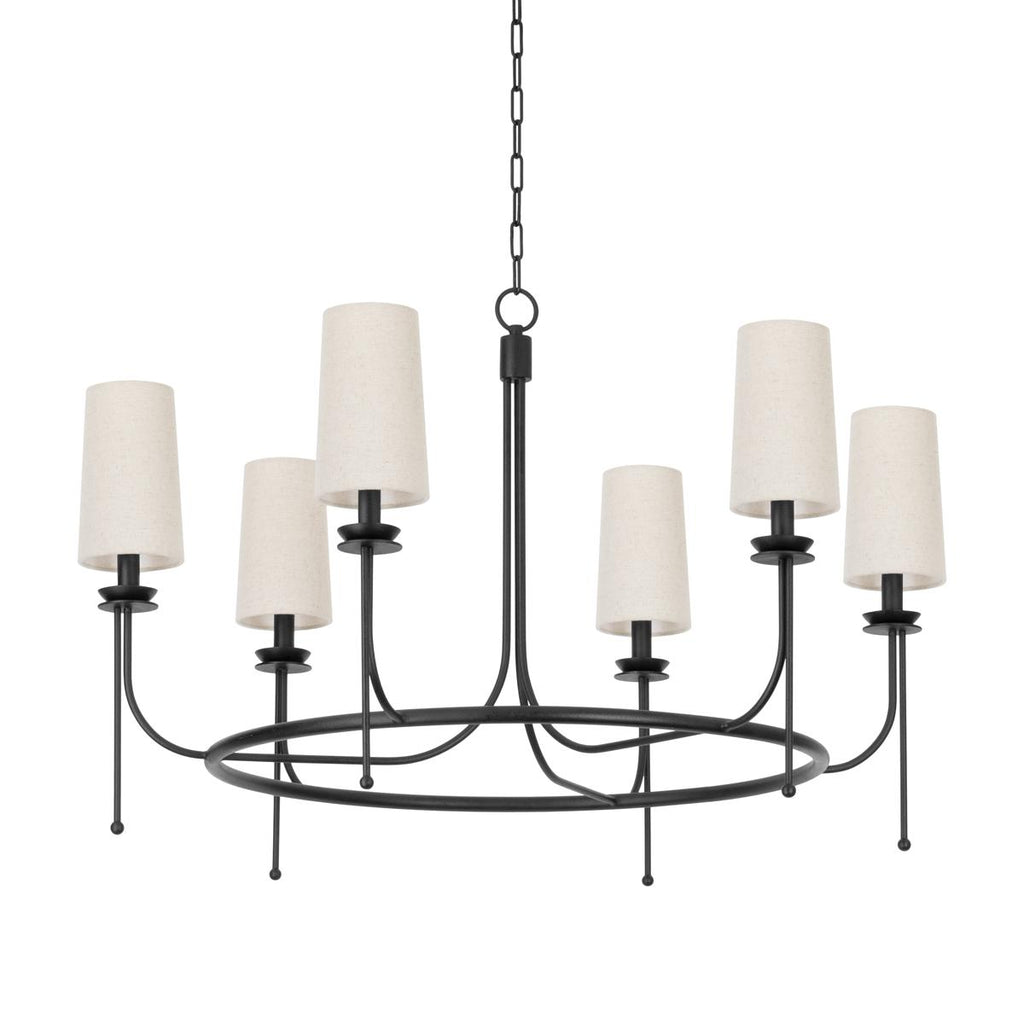 Troy Lighting Calder FORGED IRON 40.25W x 40.25L x 26H Chandelier