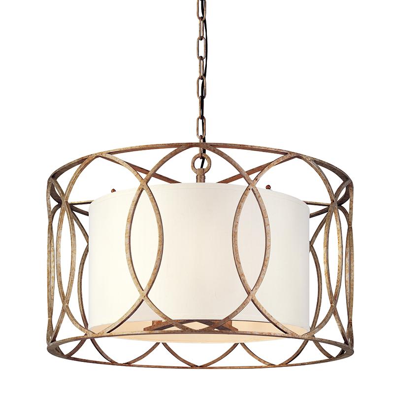 Troy Lighting Sausalito SILVER GOLD 25W x 25L x 16.5H Chandelier