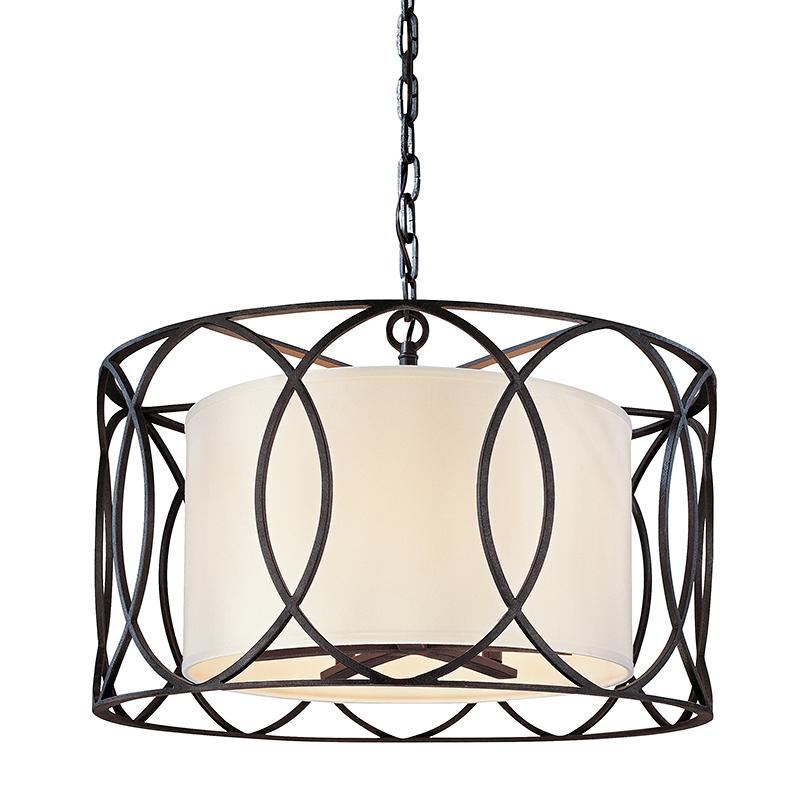 Troy Lighting Sausalito TEXTURED IRON 25W x 25L x 16.5H Chandelier