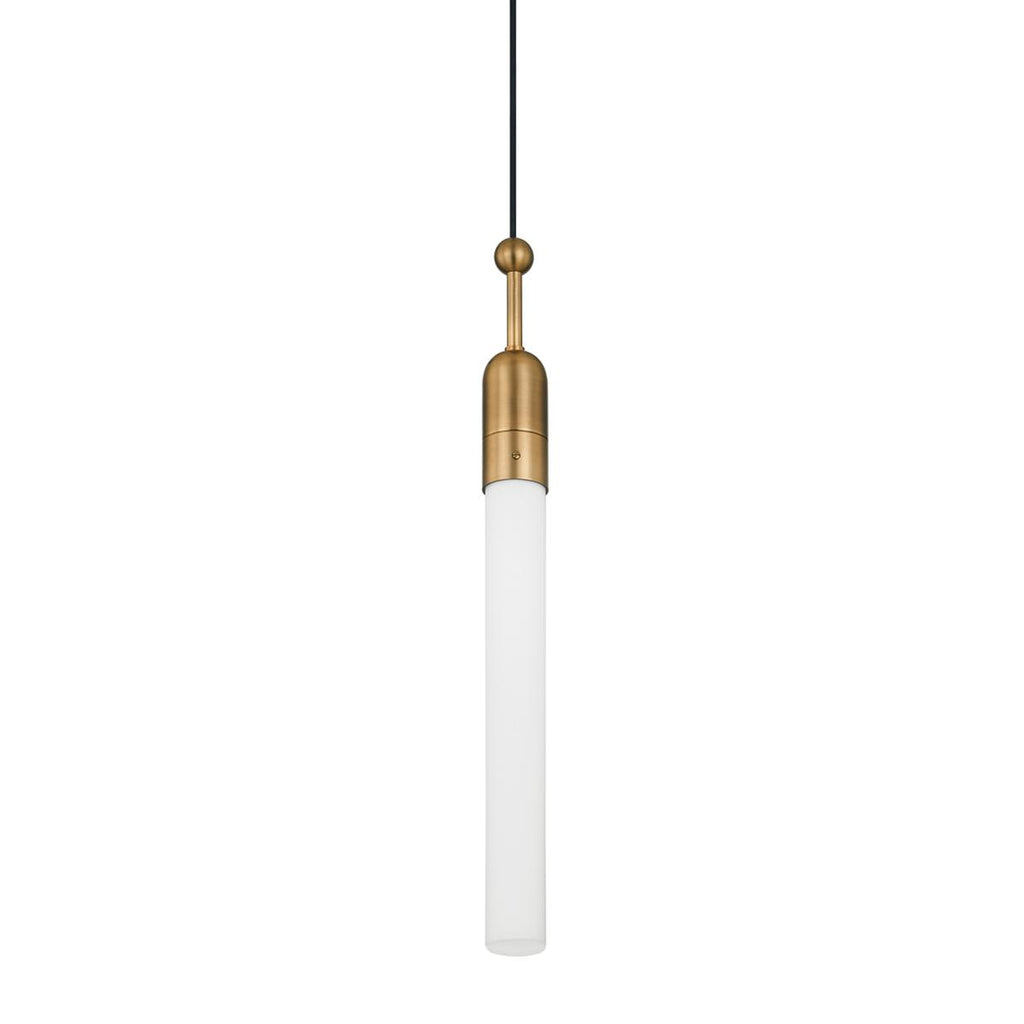 Troy Lighting Darby PATINA BRASS 2.5W x 2.5L x 28.25H Pendant