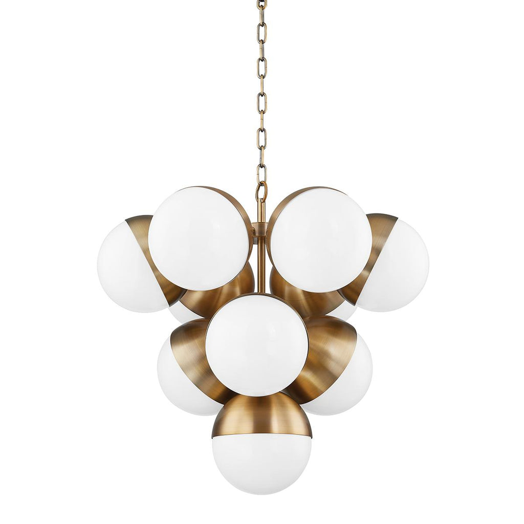 Troy Lighting CUPERTINO PATINA BRASS 26W x 26L x 24.25H Chandelier