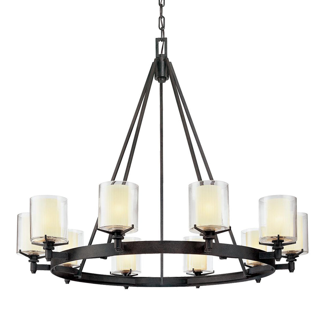 Troy Lighting Arcadia TEXTURED IRON 39.75W x 32L x 33.25H Chandelier