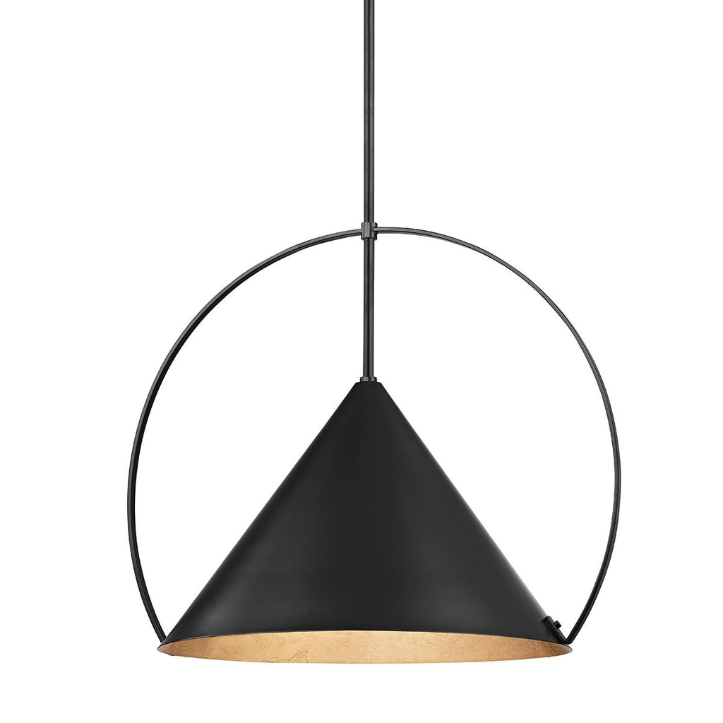 Troy Lighting Mari Gold Leaf/soft Black Combo 23.5W x 23.5L x 19.25H Pendant