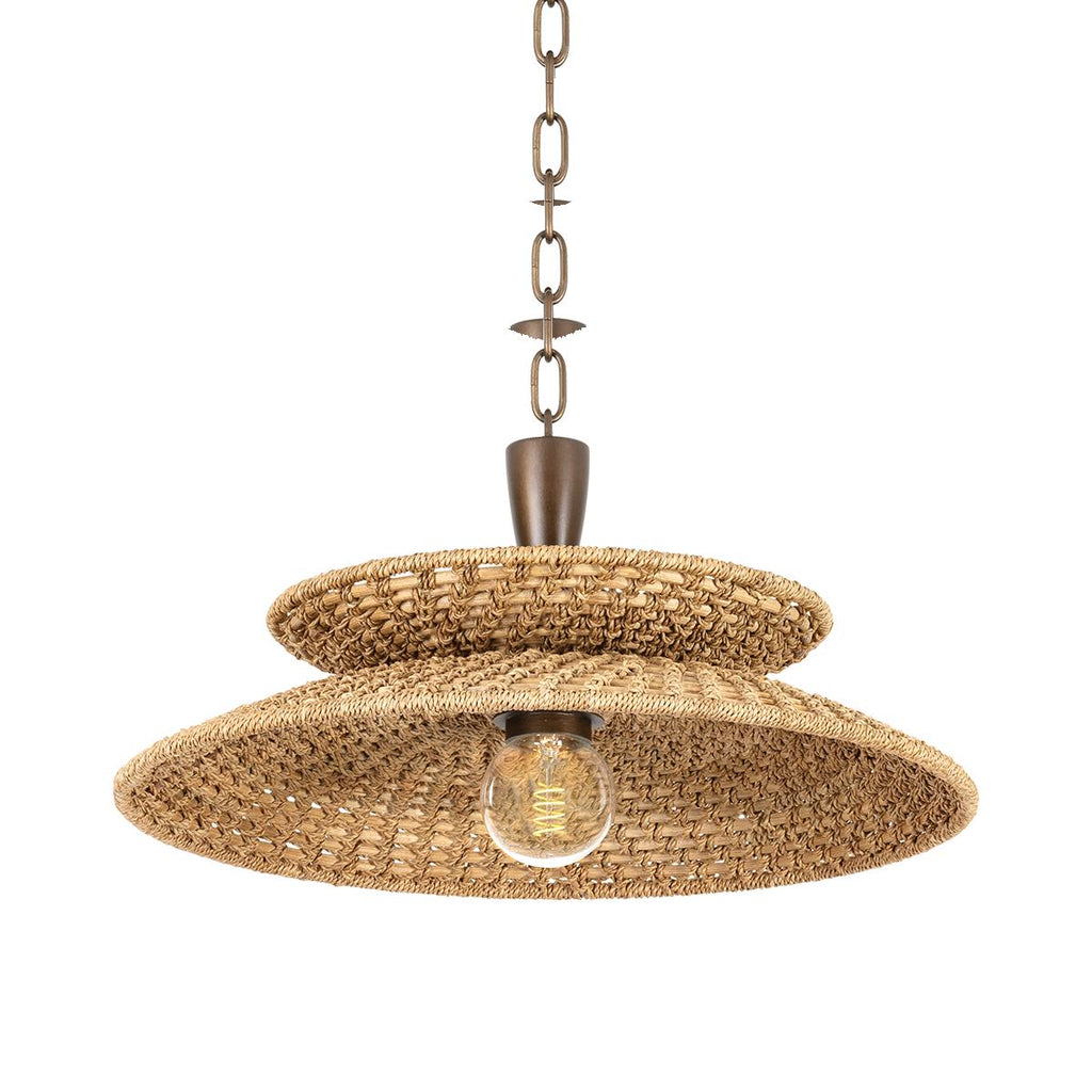 Troy Lighting LANDRY BRONZE LEAF 20W x 20L x 10H Pendant