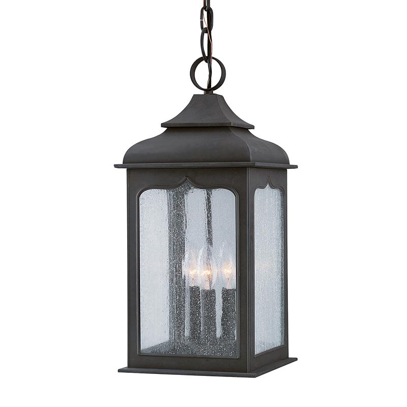 Troy Lighting Henry Street TEXTURED BRONZE 9W x 9L x 19.75H Pendant