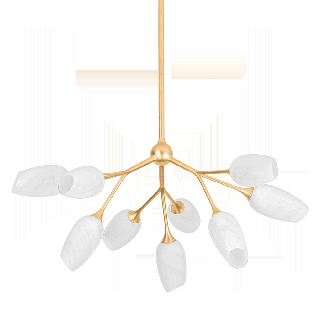 Troy Lighting Aldean Vintage Gold Leaf 34W x 34L x 15.25H Chandelier