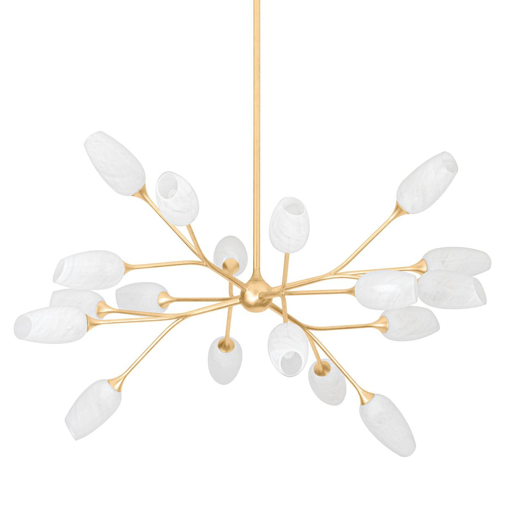 Troy Lighting Aldean Vintage Gold Leaf 44W x 44L x 24.5H Chandelier