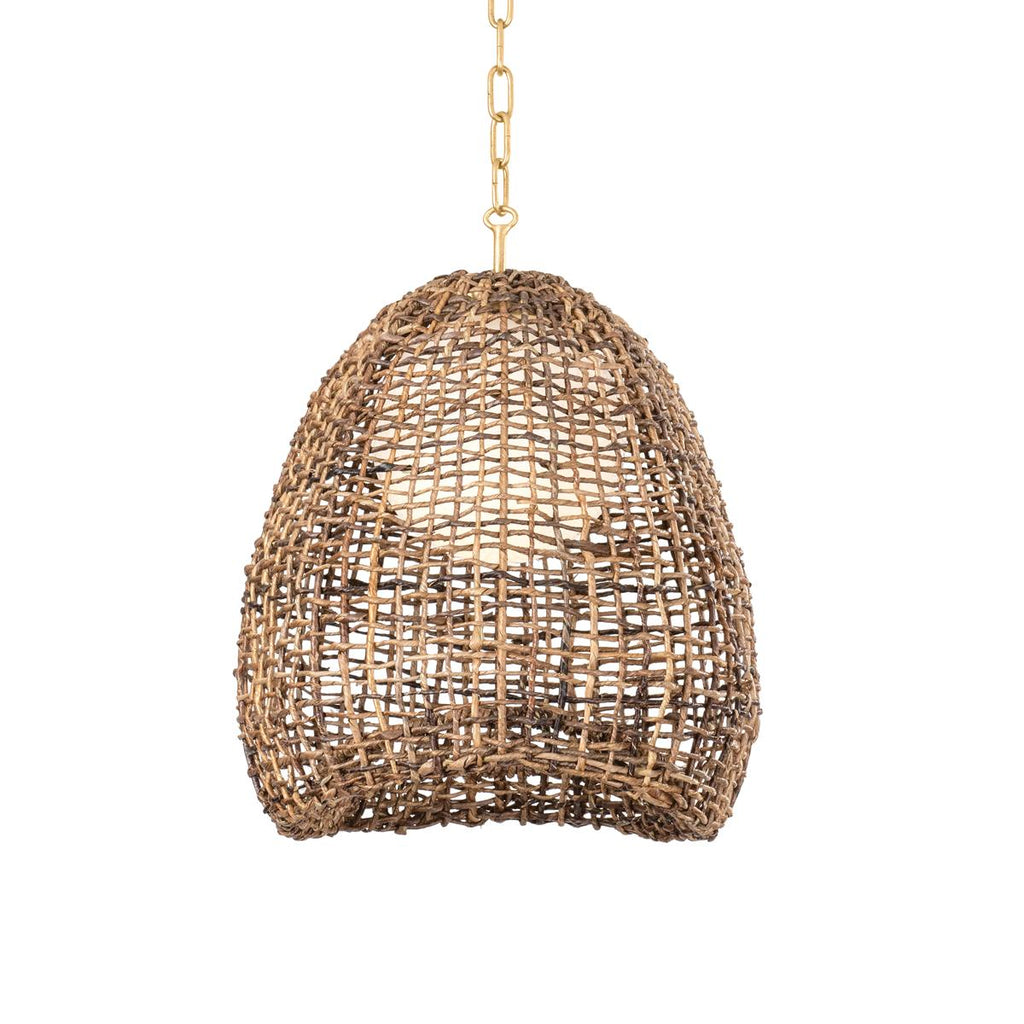 Troy Lighting Maester Vintage Gold Leaf 16W x 16L x 19.75H Pendant