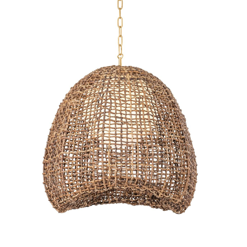 Troy Lighting Maester Vintage Gold Leaf 24W x 24L x 25H Pendant