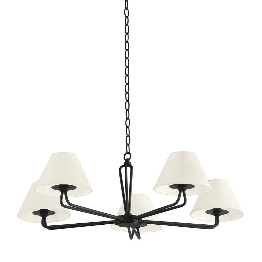 Troy Lighting Ozias BLACK IRON 36W x 36L x 11.5H Chandelier