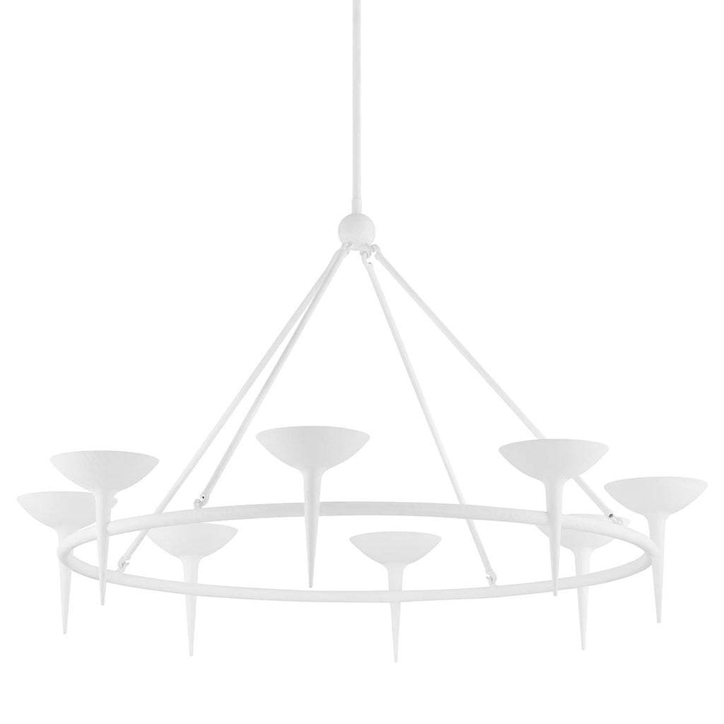 Troy Lighting Cecilia GESSO WHITE 55W x 55L x 35H Chandelier