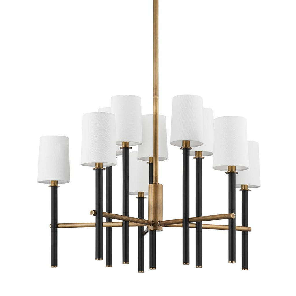 Troy Lighting Belvedere PATINA BRASS 32W x 32L x 21.25H Chandelier