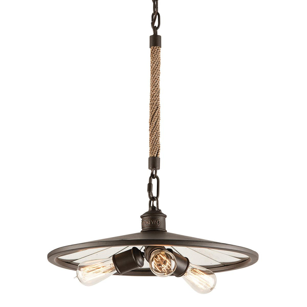 Troy Lighting Brooklyn BROOKLYN BRONZE 18W x 18L x 8.25H Pendant