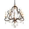 Troy Lighting Bordeaux Parisian Brnze W Distr Gold Le 27.5W X 27.5L X 31H Chandelier