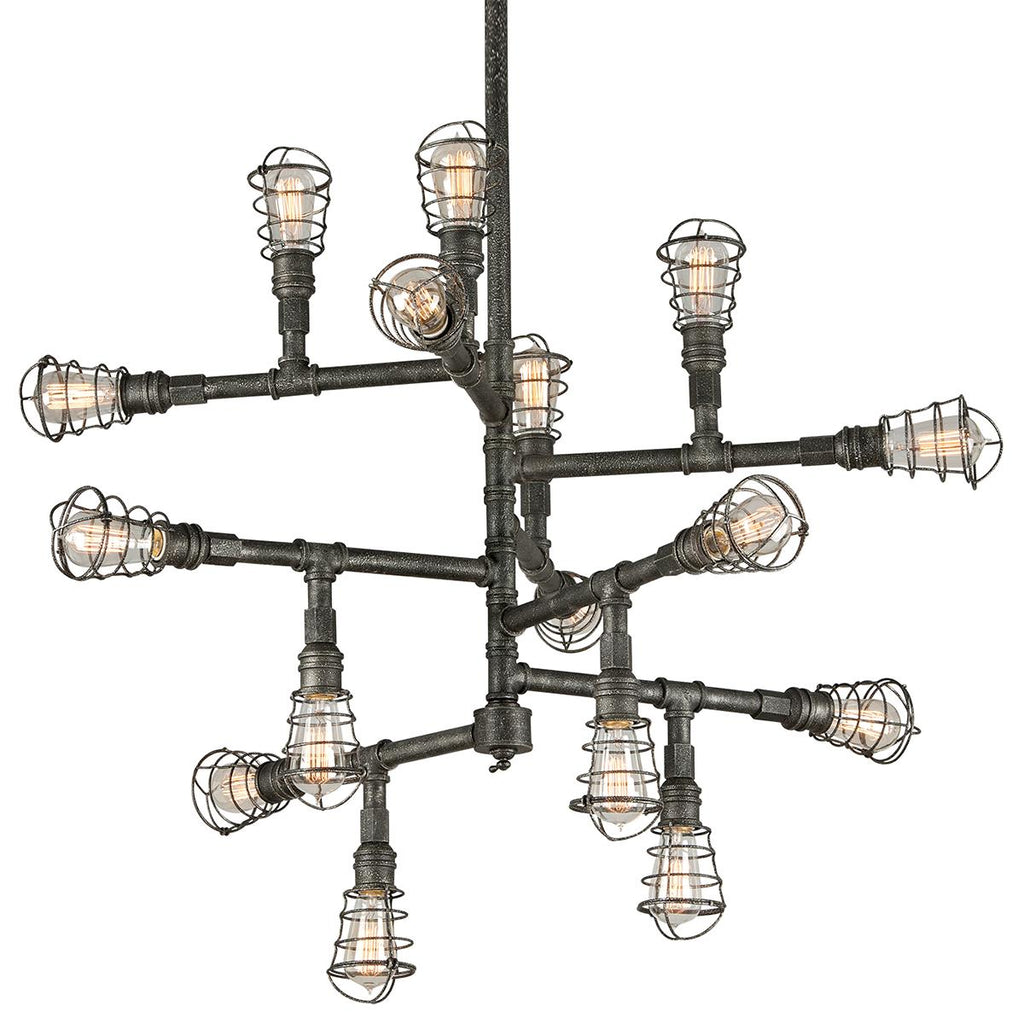 Troy Lighting Conduit OLD SILVER 42W x 42L x 35.75H Chandelier