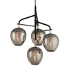 Troy Lighting Odyssey Textured Black & Polish Nickel 24W X 24L X 29H Chandelier