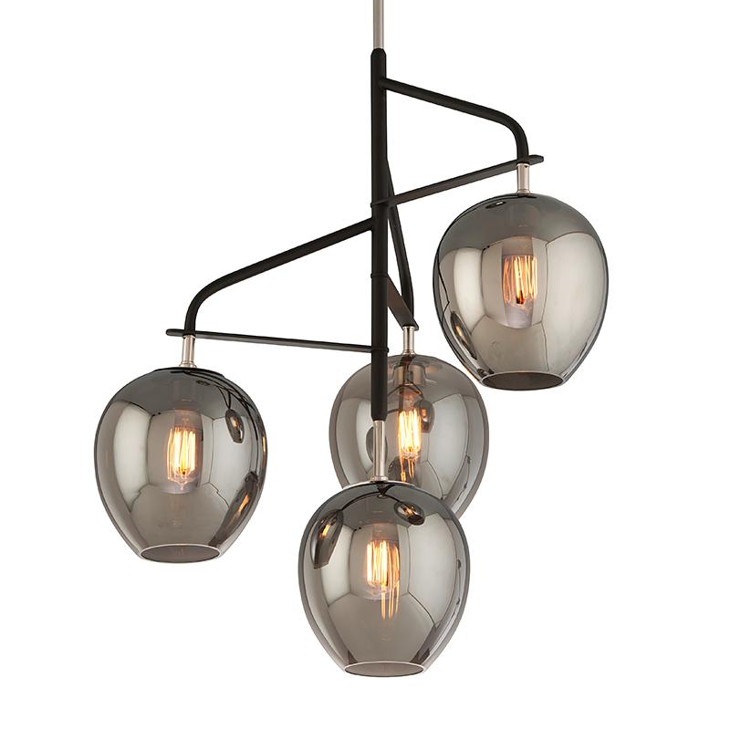 Troy Lighting Odyssey TEXTURED BLACK & POLISH NICKEL 29W x 29L x 34.5H Chandelier