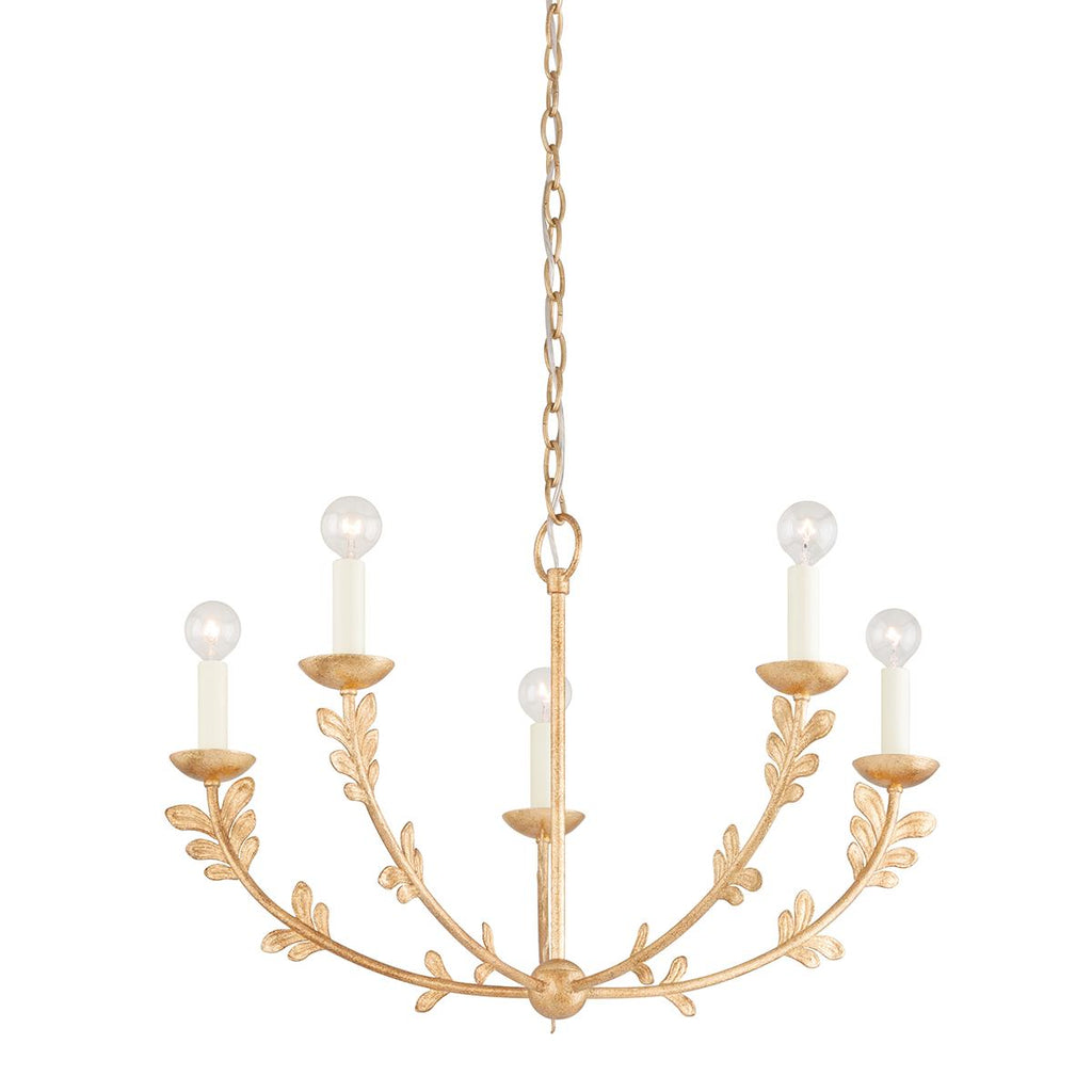 Troy Lighting Florian VINTAGE GOLD LEAF 28W x 28L x 17.25H Chandelier