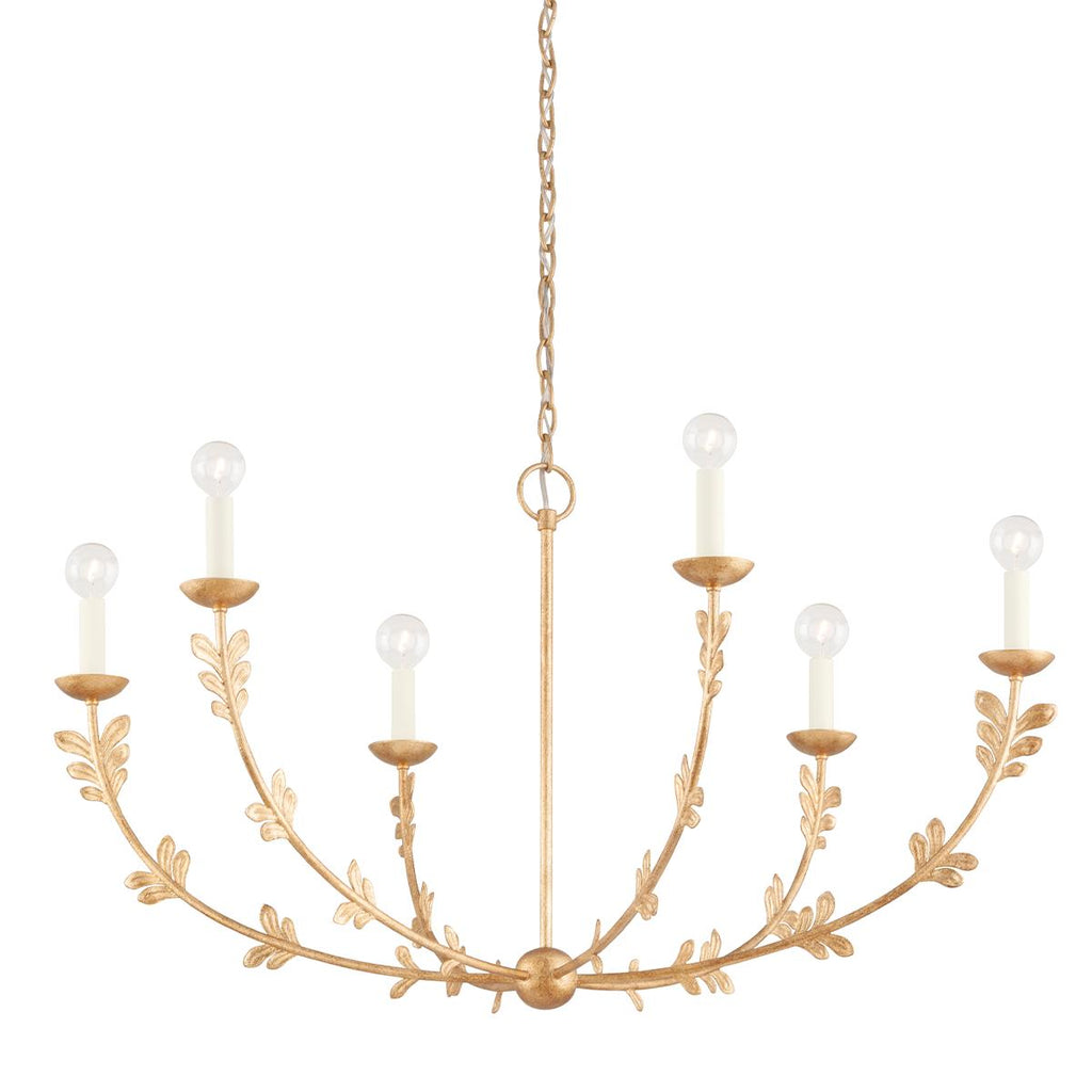 Troy Lighting Florian VINTAGE GOLD LEAF 40W x 40L x 22H Chandelier