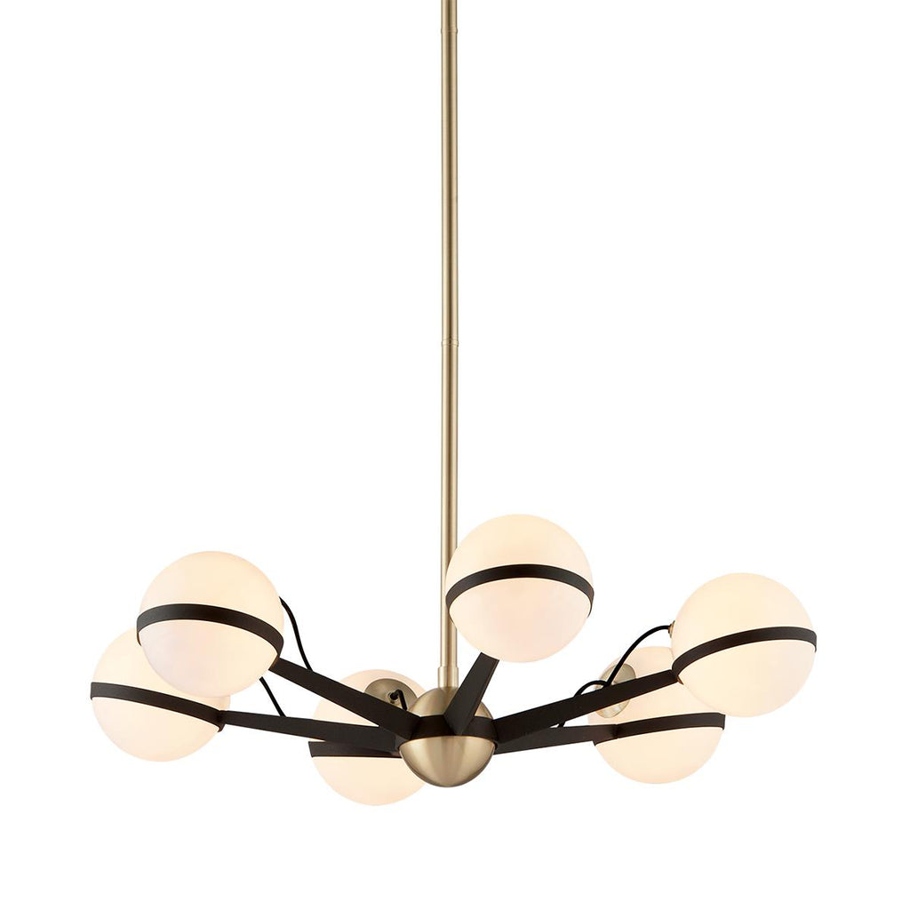 Troy Lighting Ace TEXTURED BRONZE BRUSHED BRASS 27.75W x 27.75L x 6.5H Chandelier